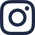 icono Instagram a línea azul