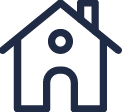 icono casa a línea azul